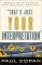 Book Jacket That's Just Your Interpretation